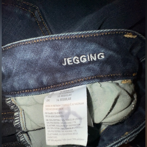American Eagle Blue Denim Women's super stretch skinny Jeggings. Size 10. VGUC - Picture 8 of 13